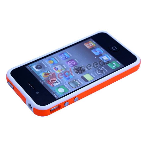 Bumper protectie pentru iPhone 4S iPhone 4 Alb + portocaliu + alb - Pret | Preturi Bumper protectie pentru iPhone 4S iPhone 4 Alb + portocaliu + alb