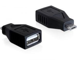 Adaptor USB 2.0 micro B la USB A T - M, Delock 65296 - Pret | Preturi Adaptor USB 2.0 micro B la USB A T - M, Delock 65296