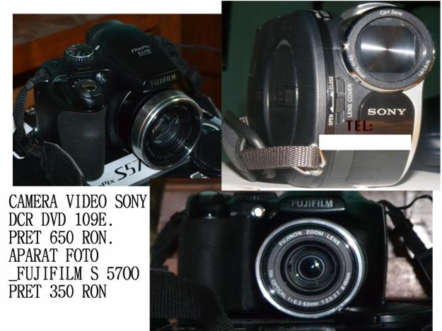 VAND CAMERA VIDEO PE DVD SONY SI APARAT FOTO SEMI PRO FUJIFILM - Pret | Preturi VAND CAMERA VIDEO PE DVD SONY SI APARAT FOTO SEMI PRO FUJIFILM