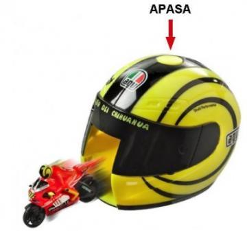 Casca cu lasator si motocicleta Valentino Rossi - Pret | Preturi Casca cu lasator si motocicleta Valentino Rossi