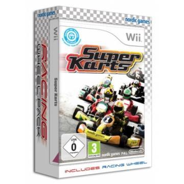 WII-GAMES Super Karts, Wii, Pack Incl official wheel EAN 7340044300883 - Pret | Preturi WII-GAMES Super Karts, Wii, Pack Incl official wheel EAN 7340044300883