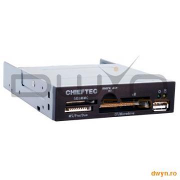 CHIEFTEC CRD-501D, 3.5" Internal All-in-1 Card reader &amp; 1xUSB 2.0, Black/Silver - Pret | Preturi CHIEFTEC CRD-501D, 3.5" Internal All-in-1 Card reader &amp; 1xUSB 2.0, Black/Silver