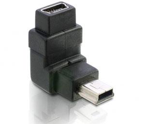 Adaptor mini USB 5pini T-M, unghi 90 grade, Delock 65085 - Pret | Preturi Adaptor mini USB 5pini T-M, unghi 90 grade, Delock 65085