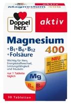 DoppelHerz Aktiv Magneziu 400 mg, Vitamina B1, B12, Acid Folic *30 tablete - Pret | Preturi DoppelHerz Aktiv Magneziu 400 mg, Vitamina B1, B12, Acid Folic *30 tablete