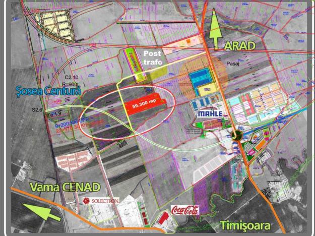 Vand 5,94ha teren in Timisoara,pe calea Aradului,zona industriala - Pret | Preturi Vand 5,94ha teren in Timisoara,pe calea Aradului,zona industriala