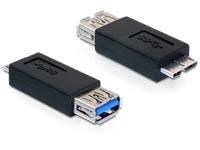 Adaptor USB 3.0 Delock USB A (M) - micro USB B (T) , 65183 - Pret | Preturi Adaptor USB 3.0 Delock USB A (M) - micro USB B (T) , 65183