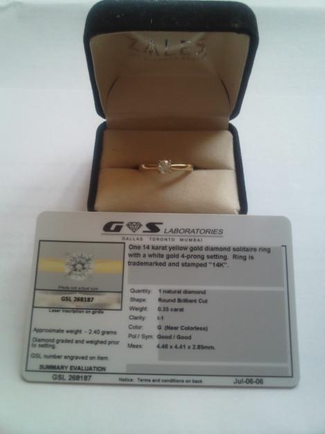 VAND INEL LOGODNA CU DIAMANT 0,35CT - Pret | Preturi VAND INEL LOGODNA CU DIAMANT 0,35CT