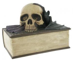 Skull, Bat and Book Box by Alchemy - Pret | Preturi Skull, Bat and Book Box by Alchemy