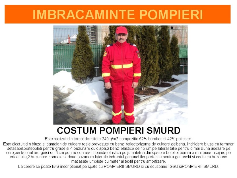 Tinuta pompieri smurd - Pret | Preturi Tinuta pompieri smurd