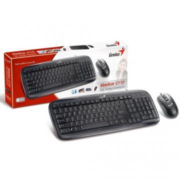 it tastatura + mouse Genius Slimstar C110, PS2 - Pret | Preturi it tastatura + mouse Genius Slimstar C110, PS2