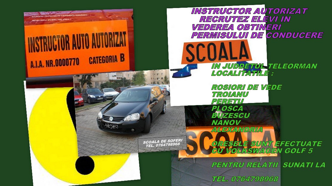 instructor auto judetul teleorman - Pret | Preturi instructor auto judetul teleorman