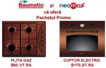 Pachete promotionale incorporabile - Baumatic Plita gaz B60.1IT.RA + Cuptor electric B170.2IT.RA - Pret | Preturi Pachete promotionale incorporabile - Baumatic Plita gaz B60.1IT.RA + Cuptor electric B170.2IT.RA