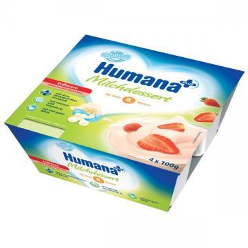 Humana Desert Iaurt Capsuni (de la 8 luni) 4buc *100gr - Pret | Preturi Humana Desert Iaurt Capsuni (de la 8 luni) 4buc *100gr