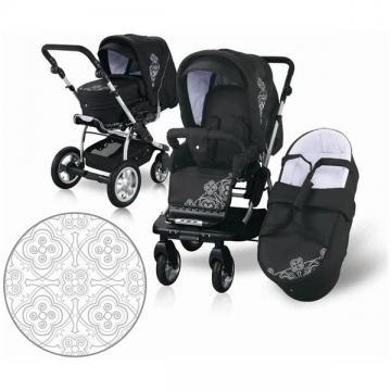 Carucior Alu Miko - Black White - Pret | Preturi Carucior Alu Miko - Black White