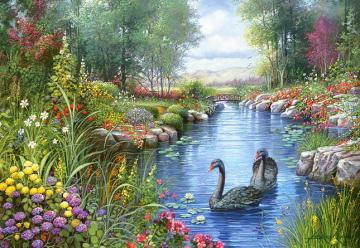 Puzzle Castorland 1500 Andres Orpinas : Black Swans - Pret | Preturi Puzzle Castorland 1500 Andres Orpinas : Black Swans