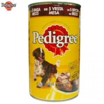 Hrana umeda caini Pedigree Adult 5 feluri carne 1.2 kg - Pret | Preturi Hrana umeda caini Pedigree Adult 5 feluri carne 1.2 kg