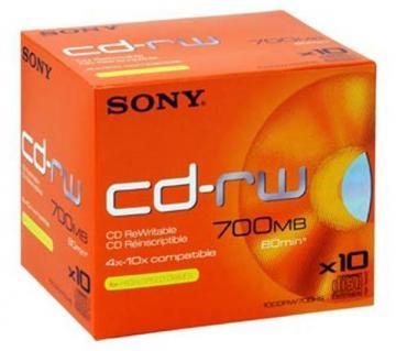 SONY CD-RW 4x-10x 700MB 10buc - Pret | Preturi SONY CD-RW 4x-10x 700MB 10buc